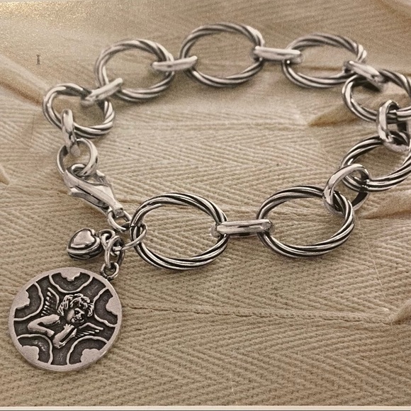 Silpada Angel Watch Over Me Sterling Silver Oxidized Bracelet B1959 - Picture 4 of 16